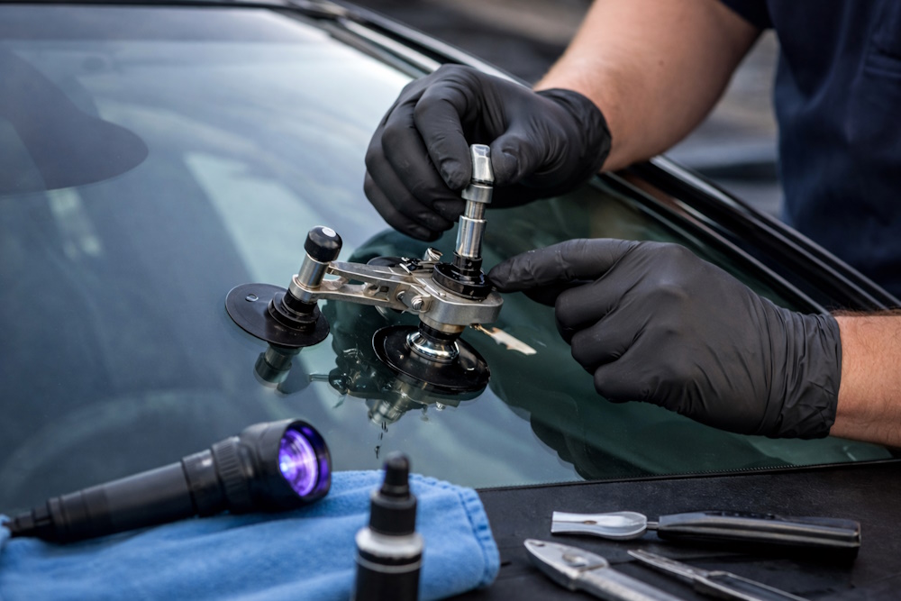 Reparación de piquete en parabrisas